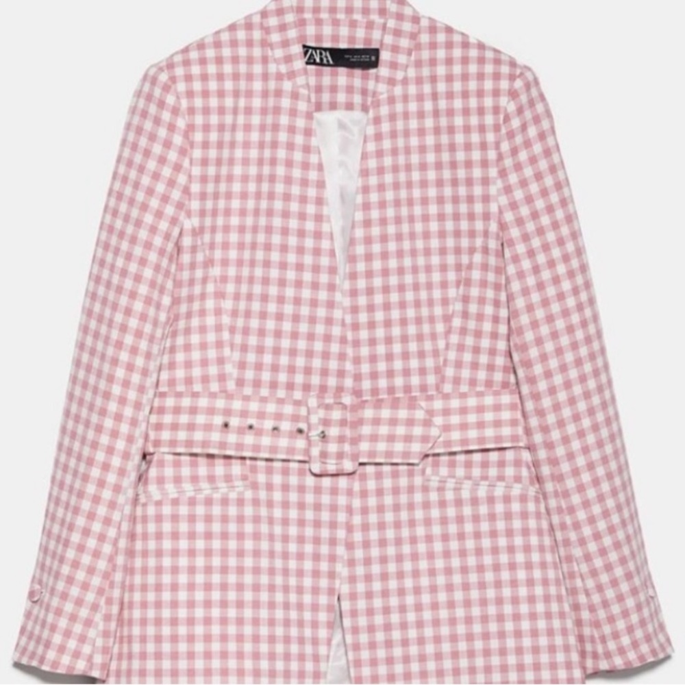 NWT ZARA gingham blazer - Picture 2 of 11